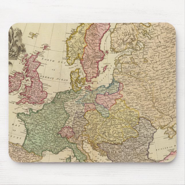 Illustrierte Europakarte Mousepad (Vorne)