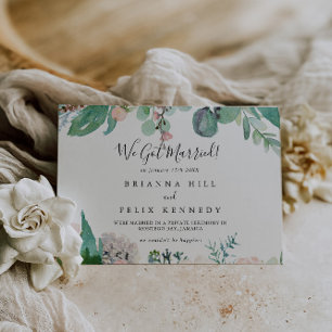 Illustrierte Farbenfrohe tropische Flora Ankündigung