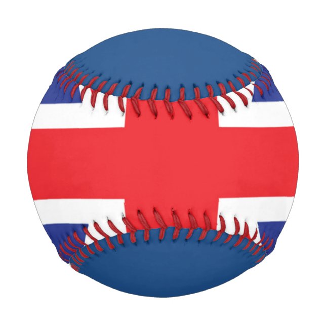 Illustrierte Fassung der britischen Flagge Baseball (Vorderseite)
