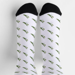 Illustrierte Gottesanbeterin Socken