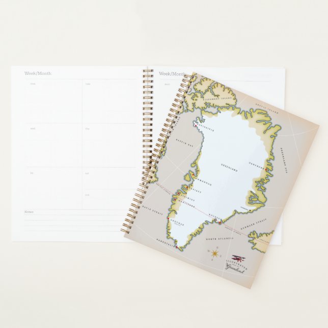 Illustrierte Grönlandkarte Planer (Anzeige)