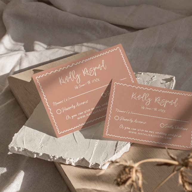 Illustrierte handgeschriebene Gezeichnet Scribble- RSVP Karte (Von Creator hochgeladen)