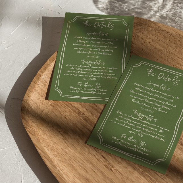 Illustrierte handgezeichnete Hochzeitdetails Begleitkarte (Von Creator hochgeladen)