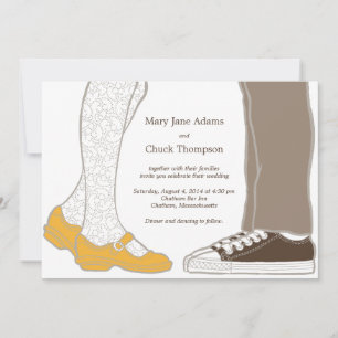 Illustrierte Hochzeit von Girly Shoes & Sneakers Einladung