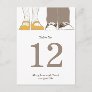 Illustrierte Hochzeit von Girly Shoes & Sneakers Postkarte