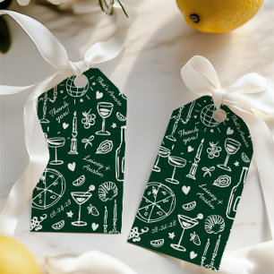 Illustrierte Hochzeit von Hand Gezeichnet Begrüßun Geschenkanhänger