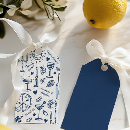 Illustrierte Hochzeit von Hand Gezeichnet Vielen D Geschenkanhänger