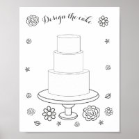 Illustrierte Hochzeitstorte