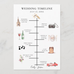 Illustrierte Hochzeitstunde für Wasserfarben Programm