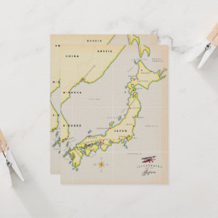 Illustrierte japanische Landkarte