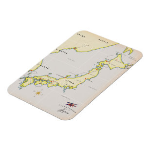 Illustrierte japanische Landkarte Magnet