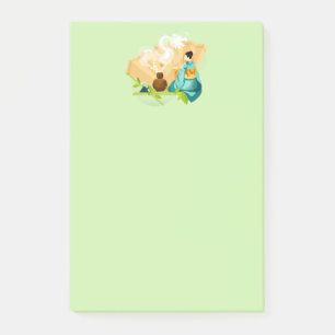 Illustrierte japanische Teezeremonie, Drache Post-it Klebezettel