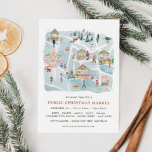 Illustrierte Karte   Ankündigung des Weihnachtsmar