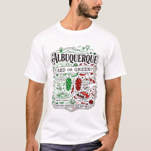 Illustrierte Karte der Albuquerque New Mexico Küch T-Shirt