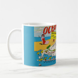 Illustrierte Karte der Jersey Shore Kaffeetasse