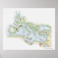 Illustrierte Karte des Römischen Reiches