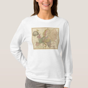 Illustrierte Karte Europas T-Shirt