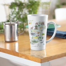 Illustrierte Karte für Wasserfarbe in Irland | Mon