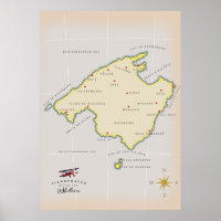 Illustrierte Karte Mallorcas