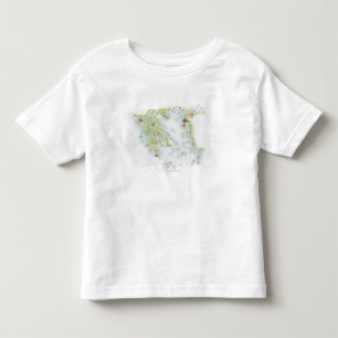 Illustrierte Karte von altem Griechenland Kleinkind T-shirt