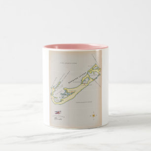 Illustrierte Karte von Bermuda Zweifarbige Tasse