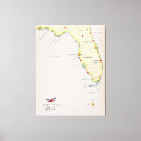 Illustrierte Karte von Florida