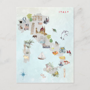 Illustrierte Karte von Italien Art