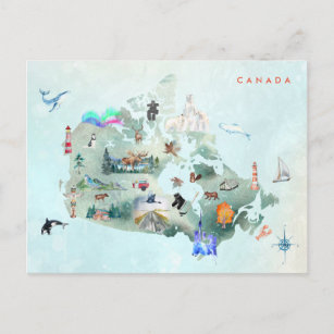 Illustrierte Karte von Kanada Art