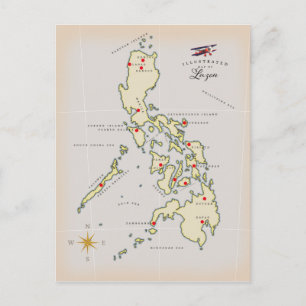 Illustrierte Karte von Luzon Philippinen Karte