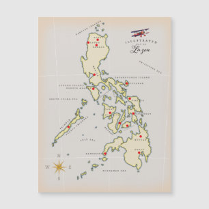 Illustrierte Karte von Luzon Philippinen Karte