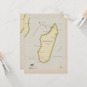 Illustrierte Karte von Madagaskar