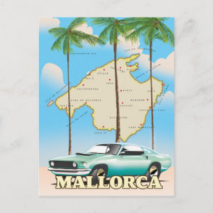 Illustrierte Karte von Mallorca