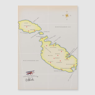 Illustrierte Karte von Malta