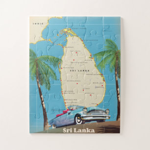 Illustrierte Karte von Sri Lanka Puzzle