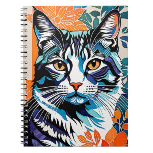 Illustrierte Katze   Notebook Notizblock