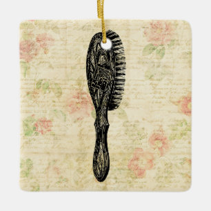 Illustrierte klassische Damen Haarspülung Blumenst Keramikornament