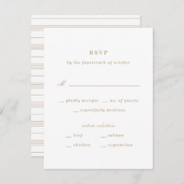 Illustrierte Knot Nautical RSVP Card - Tan