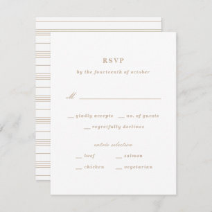 Illustrierte Knot Nautical RSVP Card - Tan