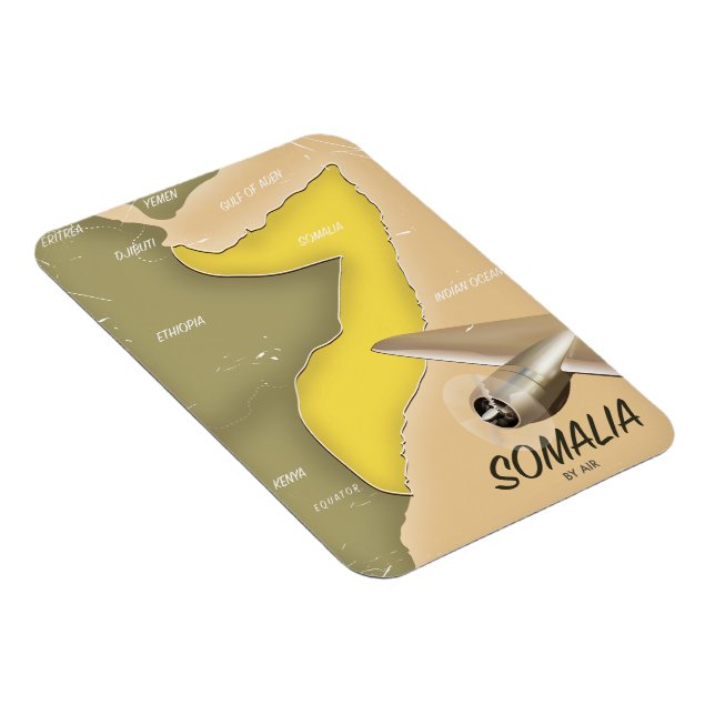 illustrierte Landkarte Somalias Magnet (Rechte Seite)