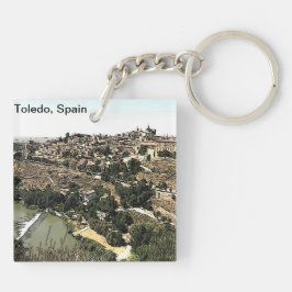 Illustrierte Landschaft Kunst Toledo, Spanien Schlüsselanhänger