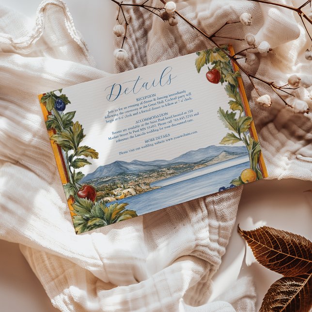 Illustrierte mediterrane Hochzeit Begleitkarte (Von Creator hochgeladen)