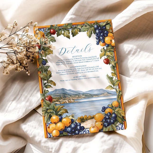 Illustrierte mediterrane Hochzeit Begleitkarte (Von Creator hochgeladen)