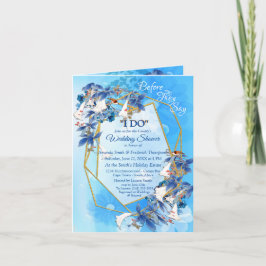 Illustrierte Moon-Blume-Dusche Einladung