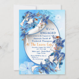 Illustrierte Moon-Blume-Verlobung Einladung