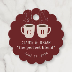 Illustrierte Perfect Blend Monogramm-Tasse Gefalle Geschenkanhänger