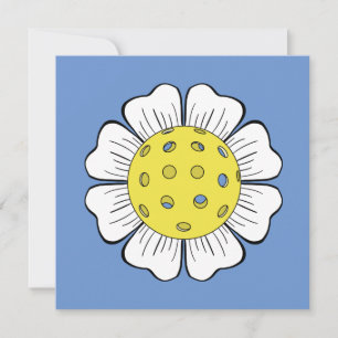 Illustrierte Pickleball-Blume-Blankonotecards Dankeskarte