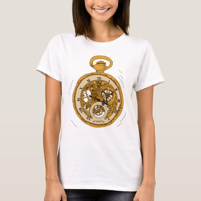 Illustrierte Pocket Watch T-Shirt (Vorderseite)