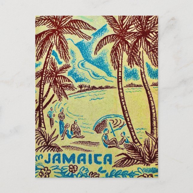 Illustrierte Postkarte Jamaika (Vorderseite)