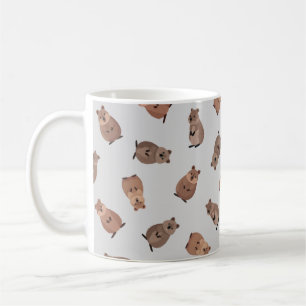 Illustrierte Quokkas auf Hellgrau Kaffeetasse