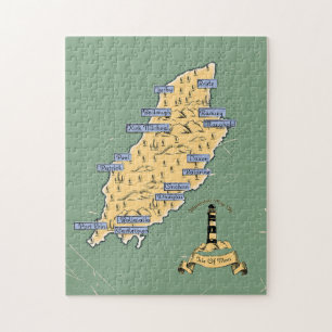 Illustrierte Reisekarte Isle Of Man Puzzle